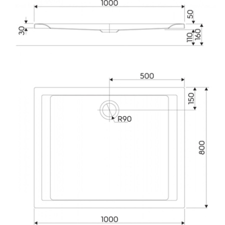 Душевой поддон Kolo Pacyfik AntiSlide 100x100 XBK0710101