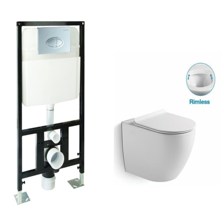 Комплект унитаза с инсталляцией SantiLine SL-5009 + SL-01