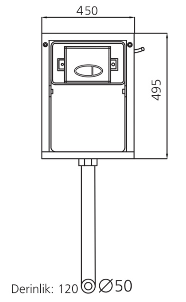 Смывной бачок для приставного унитаза SantiLine SL-02