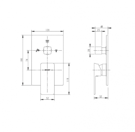 Смеситель для раковины Bravat Phillis P69183C-ENG