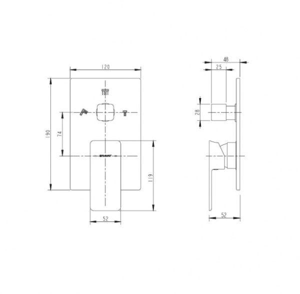 Смеситель для раковины Bravat Phillis P69183C-ENG Смеситель для раковины Bravat Phillis P69183C-ENG