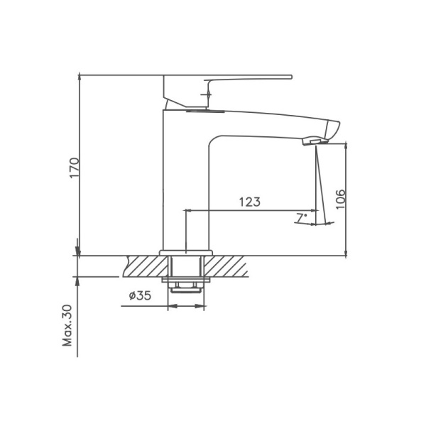 Смеситель для раковины Cron CN10337 Смеситель для раковины Cron CN10337