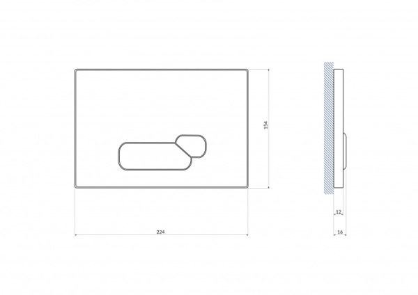 Кнопка Cersanit ACTIS белая глянцевая стекло P-BU-ACT/Whg/Gl