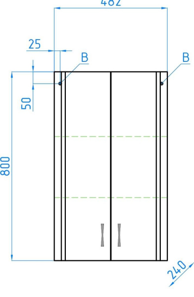 Шкаф подвесной Style Line Эко Стандарт 48,2 ЛС-00000196 белый
