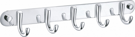 Вешалка с 5 крючками для ванной WONZON & WOGHAND, хром WW-9384-5