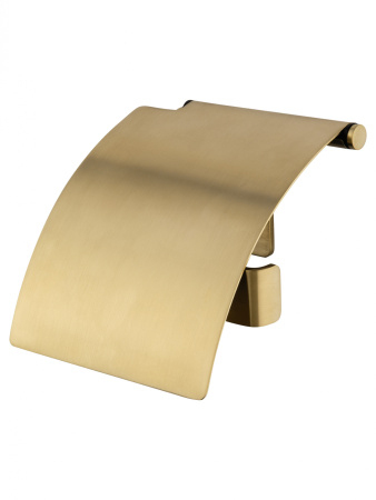 Держатель для туалетной бумаги с крышкой WONZON & WOGHAND LOTTE, брашированное золото WW-8326-BG