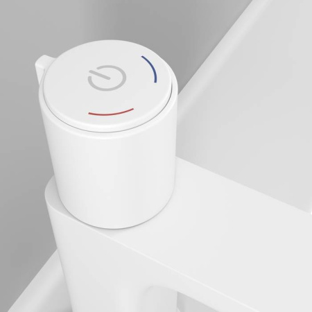 Смеситель для умывальника с инновационным управлением Push Control белый матовый IDDIS Slide (SLIWTBTi01)