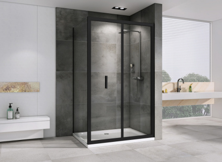 Душевой уголок (100х70) ABBER Sonnenstrand AG07100B-S70B черный