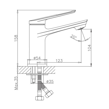 Смеситель для раковины Haiba HB10595