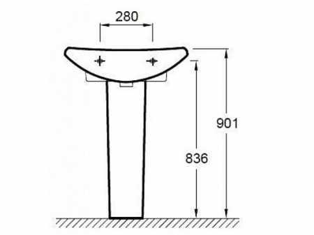 Пьедестал для раковины Jacob Delafon Escale E1223-00 / 19024W-00