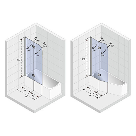 Шторка для ванной Riho Novik G003041120