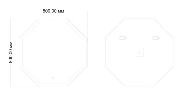Зеркало с подсветкой Art&Max ARGO AM-Arg-800-800-DS-F