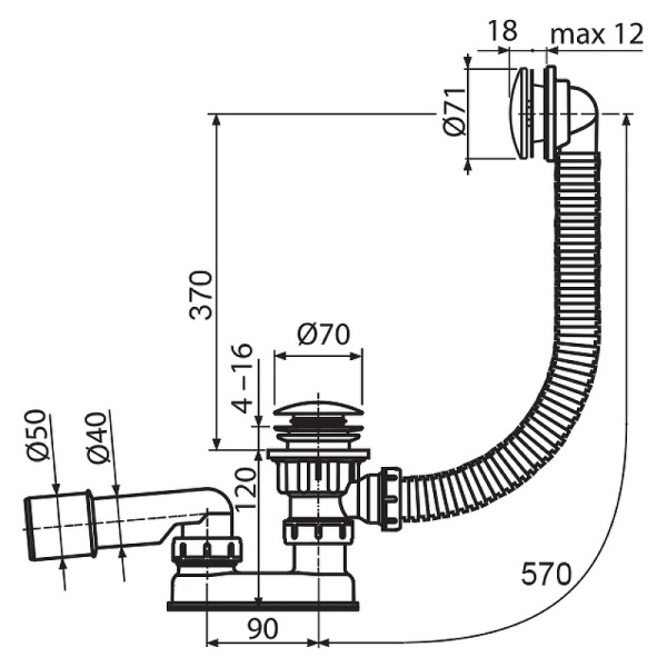 Слив-перелив Ravak X01746