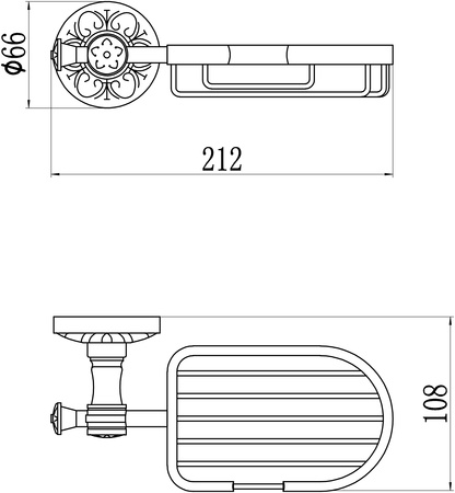 Мыльница решетка настенная Savol 58а S-005832A