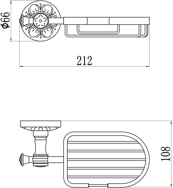 Мыльница решетка настенная Savol 58а S-005832A