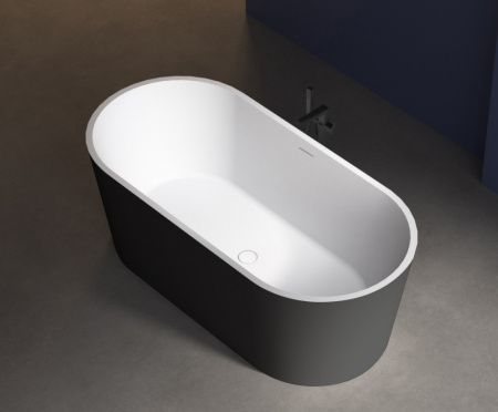 Акриловая ванна (170х80) ABBER AB9209MB без гидромассажа, черный