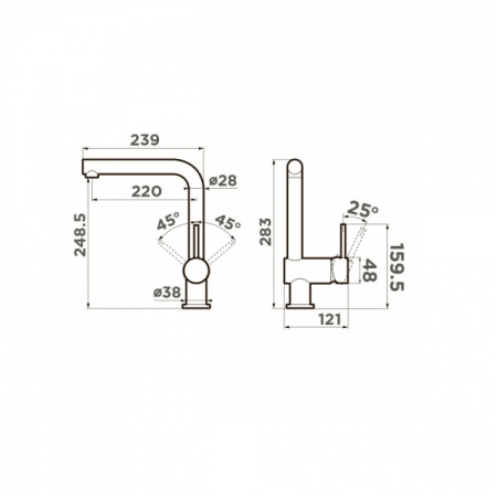 Смеситель для кухни OMOIKIRI YATOMI-BN-GR 4994251