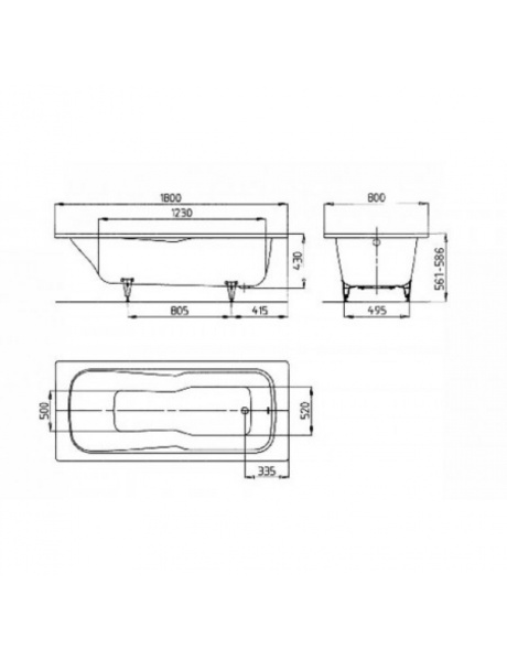 Ванна стальная Kaldewei Dyna Set Star (160x70) 226900010001