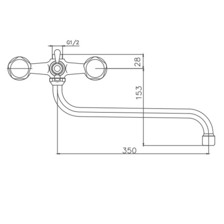 Смеситель для ванны Cron CN2308