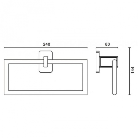 Полотенцедержатель Art&Max AM-E-4880AQ