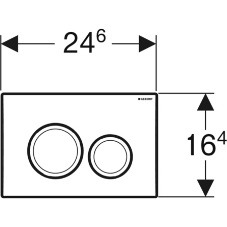 Клавиша смыва Geberit Delta20 115.127.11.1