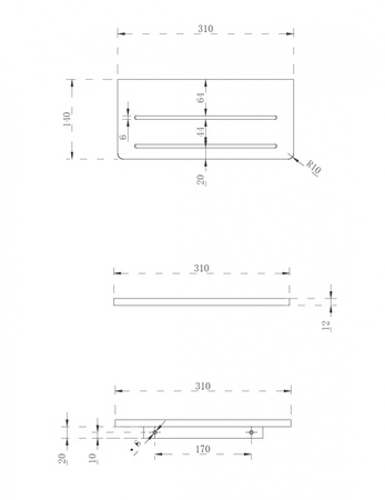 Полочка для ванной комнаты ABBER Stein AS1653 белая матовая