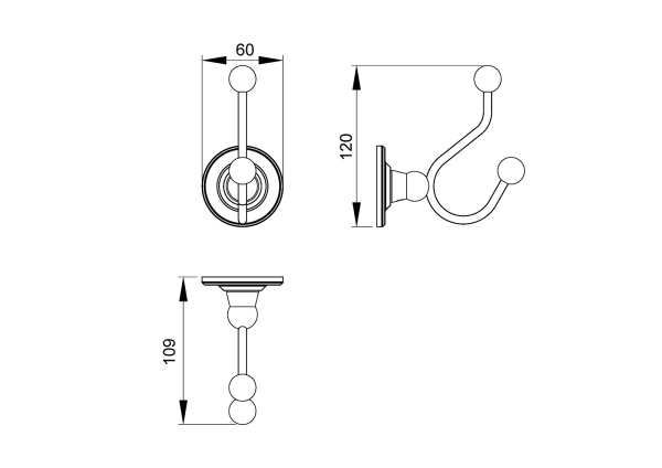 Крючок двойной Timo Nelson 150013/00