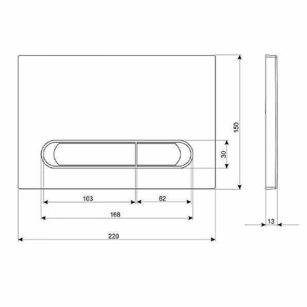 Комплект Cersanit CITY CO DPL EO slim + LINK PRO + ESTETICA пластик белый с рамкой хром 64277