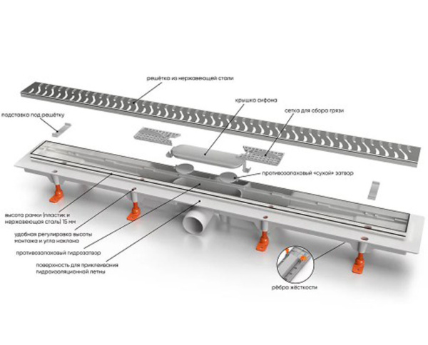 Душевой лоток Veconi Harmony Satin 850 V850HS