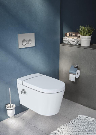 Подвесной безободковый унитаз c функцией биде Vitra Nest 5176B003-6233