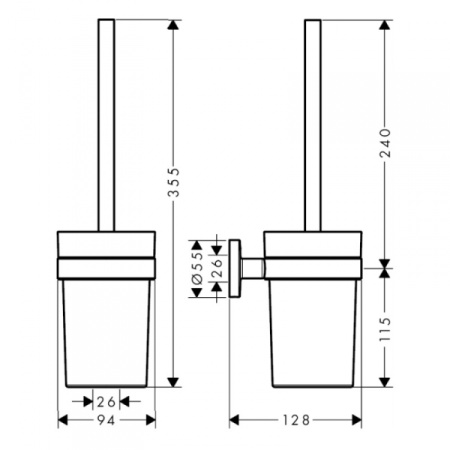 Tуалетный ершик HANSGROHE LOGIS UNIVERSAL 41722000
