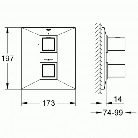 Центральный термостат Grohe Allure Brilliant 19887 000 (19887000)