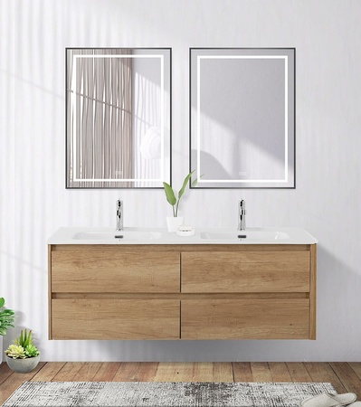 Зеркало (60х80) BelBagno Kraft SPC-KRAFT-600-800-LED-TCH-WARM-NERO с подсветкой