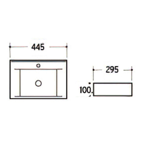 Раковина накладная (44,5х29,5) beWash BK4429CT001