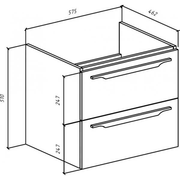 Тумба под раковину Bellezza Луиджи 60 4639209270455