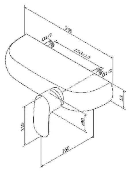 Смеситель для душа AM.PM Sensation F3020000 хром