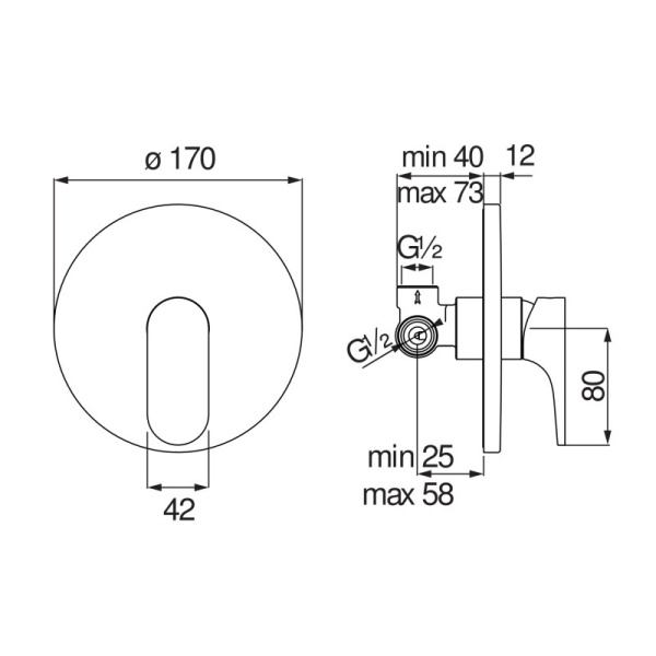 Смеситель для душа Nobili Yoyo YO126108CR Chrome