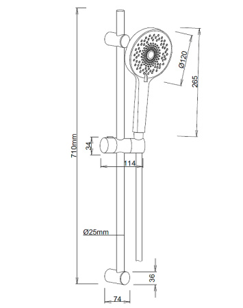 Душевой гарнитур Esko SSS712