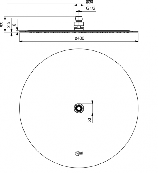Верхний душ Ideal Standard IdealRain Luxe B0386MY Верхний душ Ideal Standard IdealRain Luxe B0386MY
