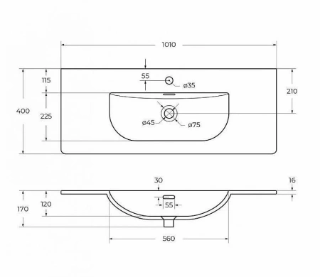 Тумба под раковину BelBagno Marino MARINO-CER-MINI-1000-2C-SO-BO-P Bianco Opaco