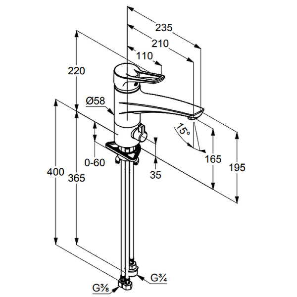 Смеситель для кухни Kludi MX 399068262