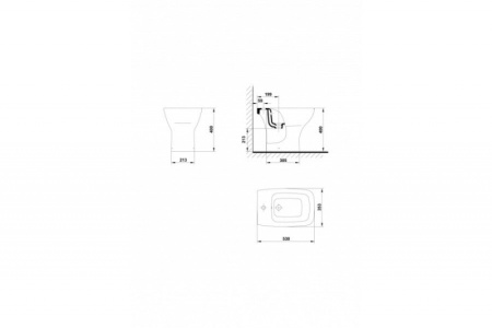 Биде напольное GALA Street Square 05360 (70585)
