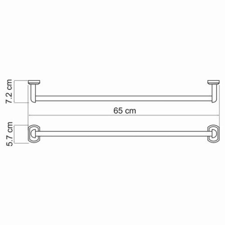Держатель полотенец одинарный WasserKRAFT Oder K-3030