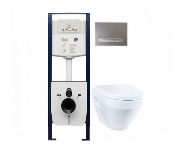 Комплект AM.PM Spirit инсталляция+кнопка матовый хром+унитаз+крышка I012702/I014131/C701738SC