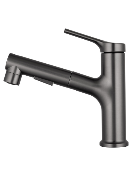 Смеситель для раковины с выдвижным изливом WONZON & WOGHAND, темный графит WW-A40862-BGG