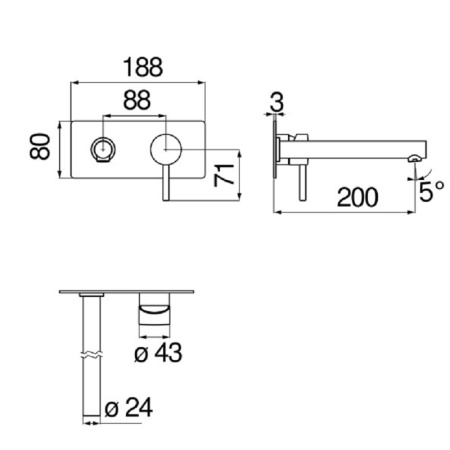 Смеситель для раковины Nobili Live LV00498/1CR