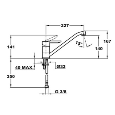 Смеситель однорычажный на кухонную мойку Teka MF2 81911312