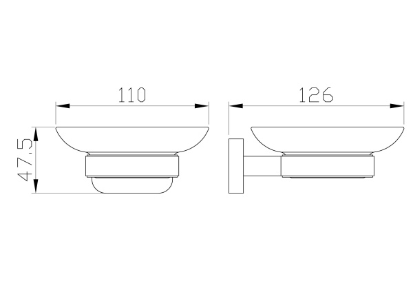 Мыльница с держателем WONZON & WOGHAND GRAFFITY, темный графит WW-9322