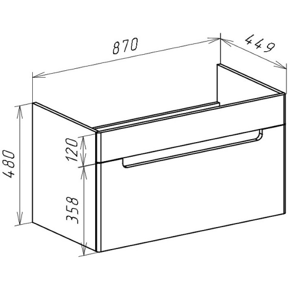 Тумба под раковину Bellezza Грейс 90 4630815190489