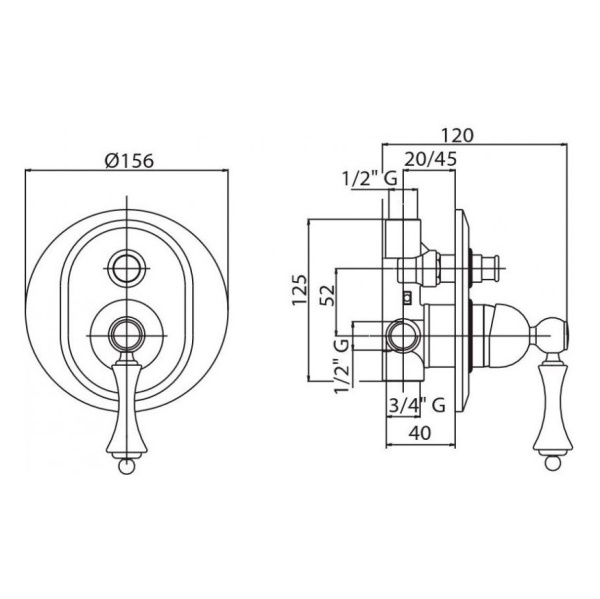 Смеситель для ванны Cezares Margot MARGOT-VDIM-03/24-N Смеситель для ванны Cezares Margot MARGOT-VDIM-03/24-N